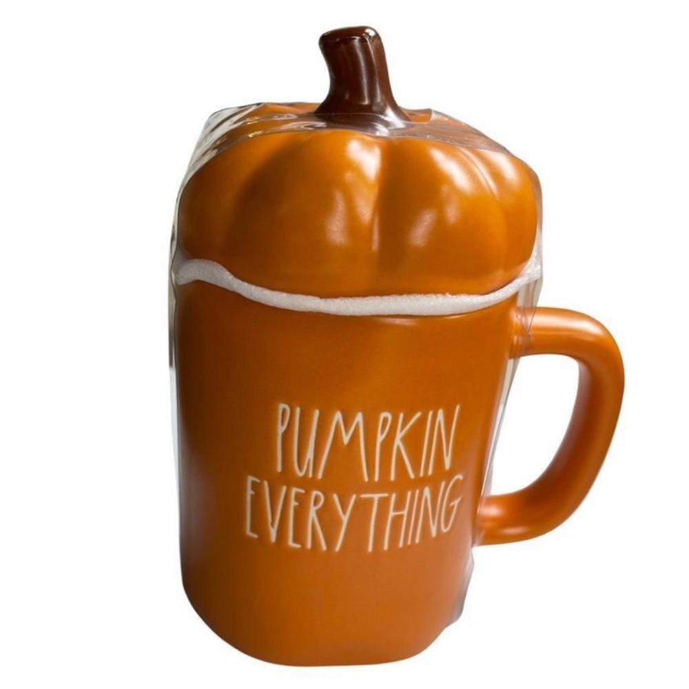 Rae Dunn-Pumpkin Everything Mug with Pumpkin Topper